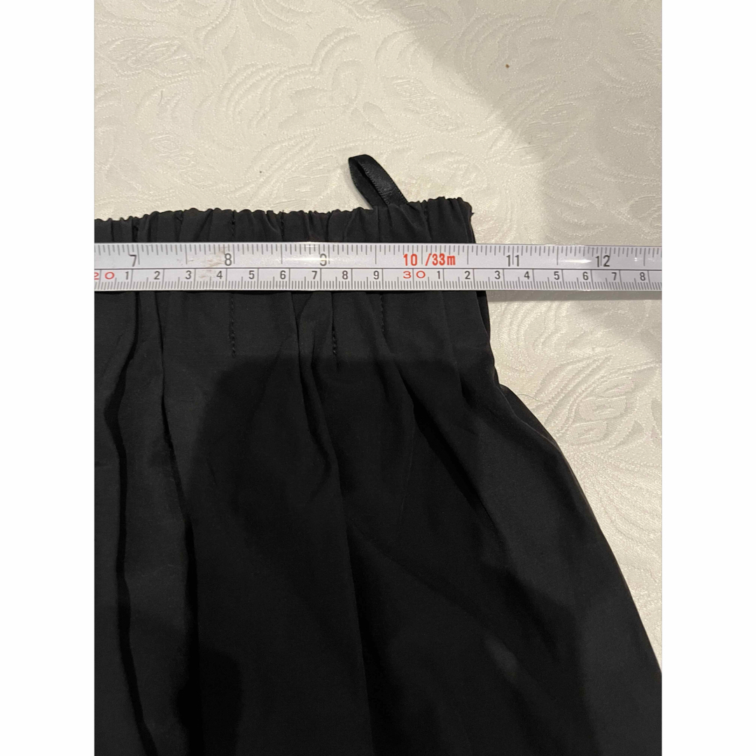 コムサモデルズ　ウエスト総ゴム　スカート　ブラック　7号 黒 膝丈スカート レディースのスカート(ひざ丈スカート)の商品写真