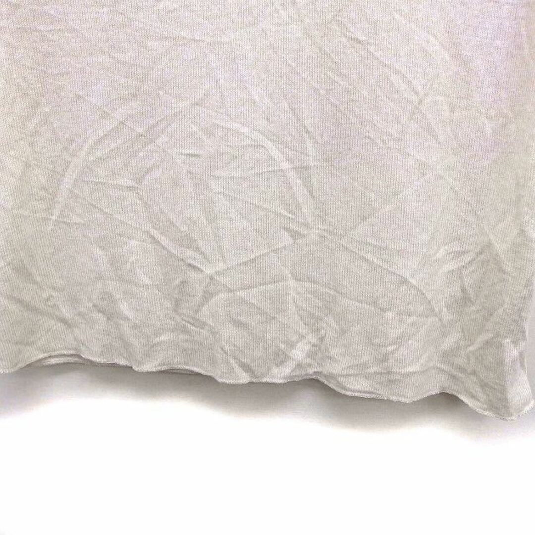 ZARA(ザラ)のザラ ニット カットソー リブ プランジングネック ギャザー 五分袖 L  レディースのトップス(ニット/セーター)の商品写真
