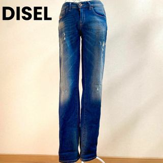 ディーゼル(DIESEL)の【未使用級】　ディーゼル　デニム　Mサイズ　ブルー　ダメージ　スキニー(デニム/ジーンズ)