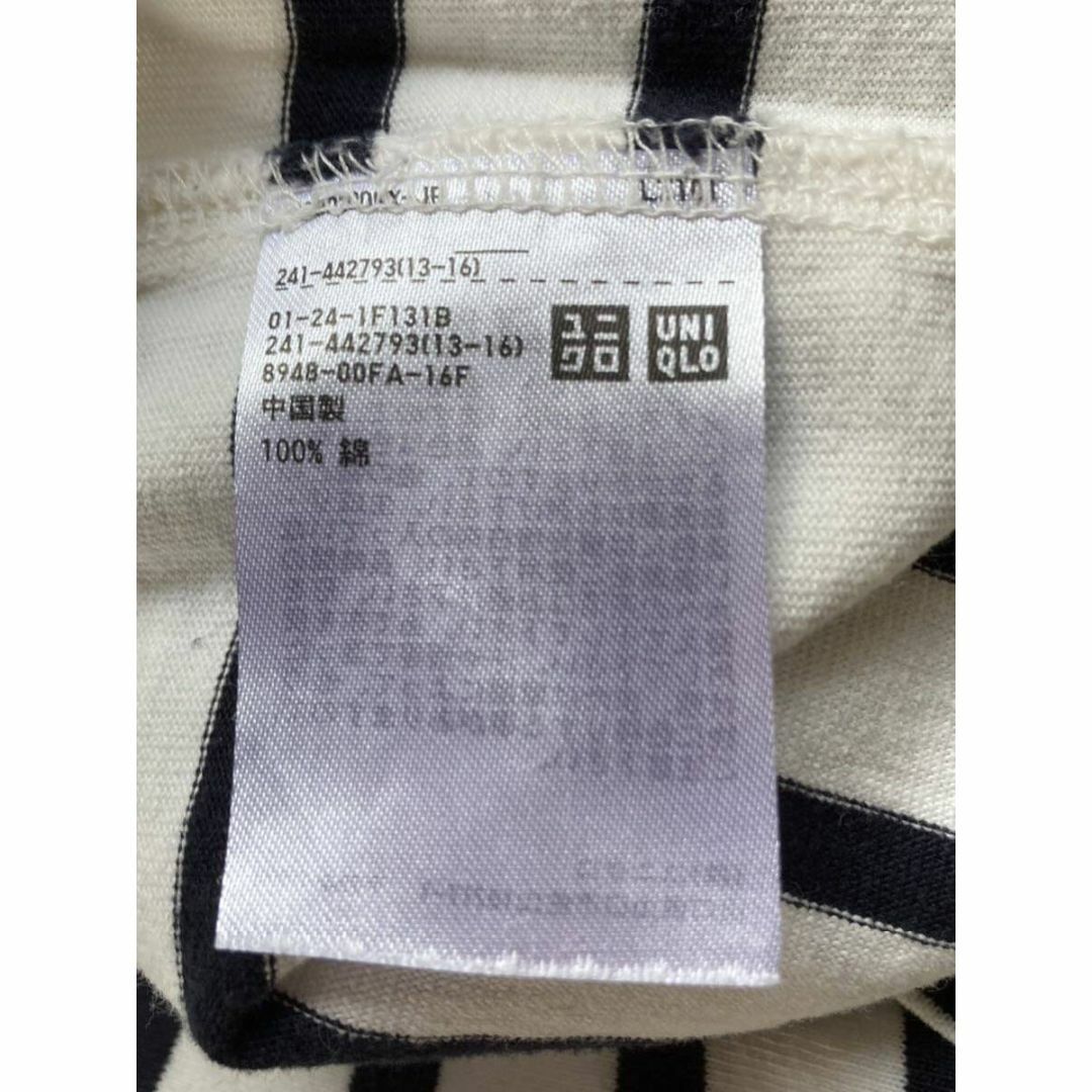 UNIQLO(ユニクロ)のUNIQLO　ボーダーオーバーサイズT（長袖） レディースのトップス(Tシャツ(長袖/七分))の商品写真