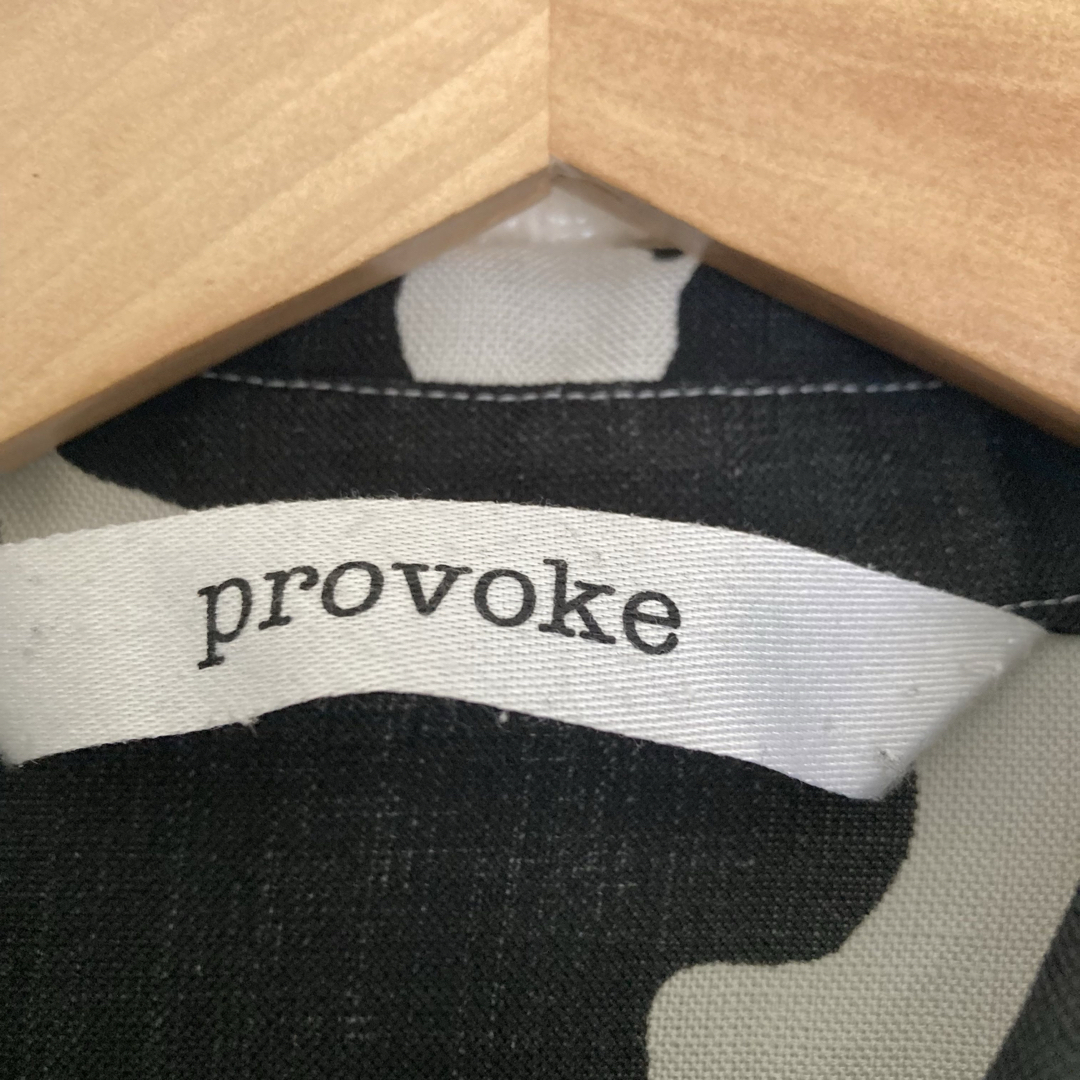 provoke　カウプリントシャツ　シアーブラウス　透け感　レディース　半袖 メンズのトップス(Tシャツ/カットソー(半袖/袖なし))の商品写真