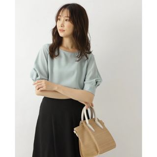 NATURAL BEAUTY BASIC - ナチュラルビューティーベイシックのタックスリーブブラウス