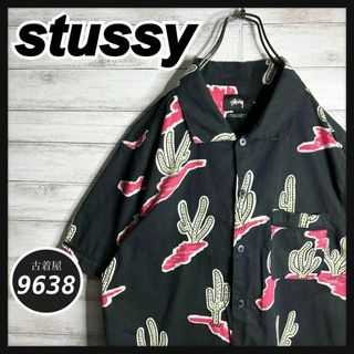 ステューシー(STUSSY)の【入手困難!!】ステューシー ✈︎半袖シャツ サボテン柄 重ね着 一点物 希少(Tシャツ/カットソー(半袖/袖なし))