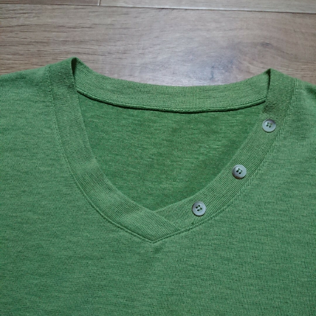 半袖 Vネック カットソー レディース M-L レディースのトップス(カットソー(半袖/袖なし))の商品写真