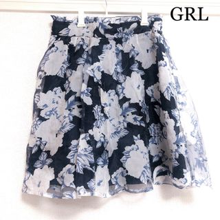 グレイル(GRL)の【美品】グレイル　花柄スカート(ミニスカート)