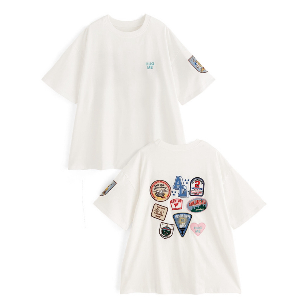 GRL(グレイル)のGRL ワッペン刺繍Tシャツ レディースのトップス(Tシャツ(半袖/袖なし))の商品写真