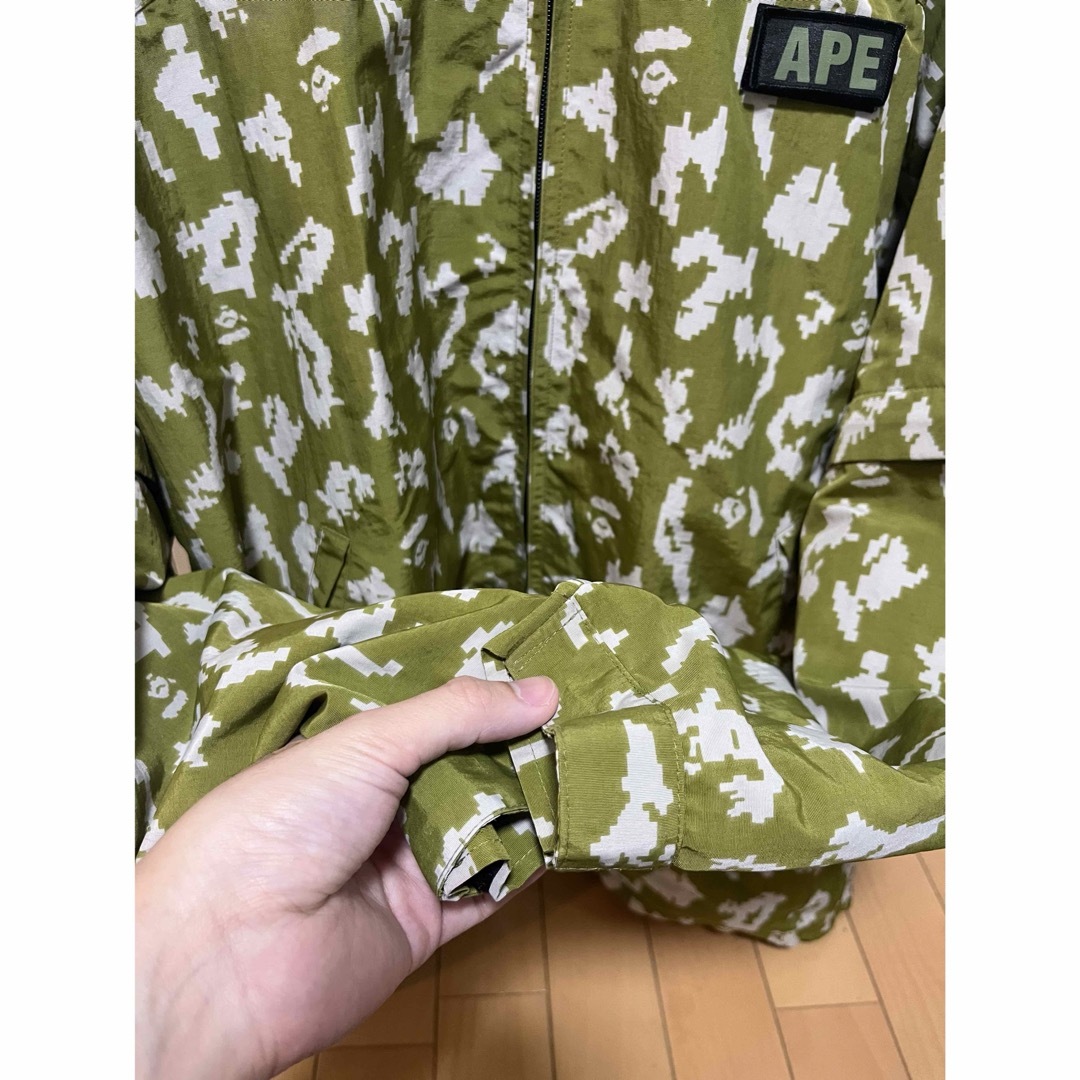 A BATHING APE(アベイシングエイプ)の初期 90s A BATHING APE レインジャケット　デジカモ メンズのジャケット/アウター(ミリタリージャケット)の商品写真