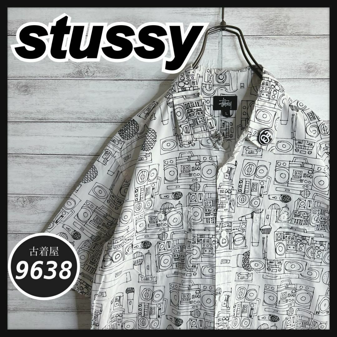 STUSSY(ステューシー)の【入手困難!!】ステューシー ✈︎マイク柄 ゆるだぼ 半袖シャツ 重ね着 メンズのトップス(Tシャツ/カットソー(半袖/袖なし))の商品写真