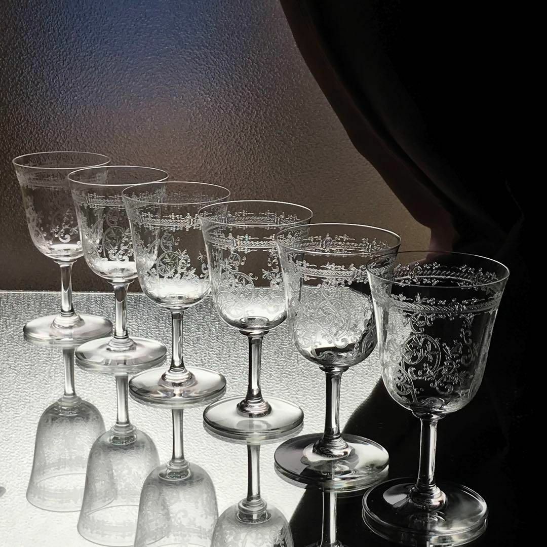 Baccarat(バカラ)のオールドバカラBACCARATラファイエット Lafayetteワイングラス6個 インテリア/住まい/日用品のキッチン/食器(グラス/カップ)の商品写真