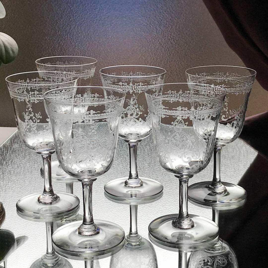 Baccarat(バカラ)のオールドバカラBACCARATラファイエット Lafayetteワイングラス6個 インテリア/住まい/日用品のキッチン/食器(グラス/カップ)の商品写真