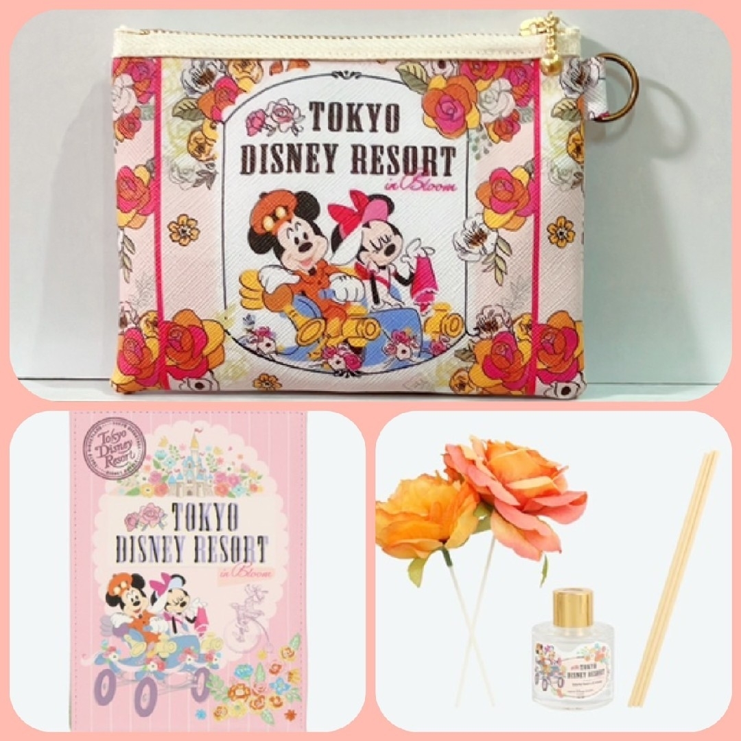 Disney(ディズニー)の超最新🌷ディズニーリゾートインブルーム🌷フラワー合皮ポーチ レディースのファッション小物(ポーチ)の商品写真