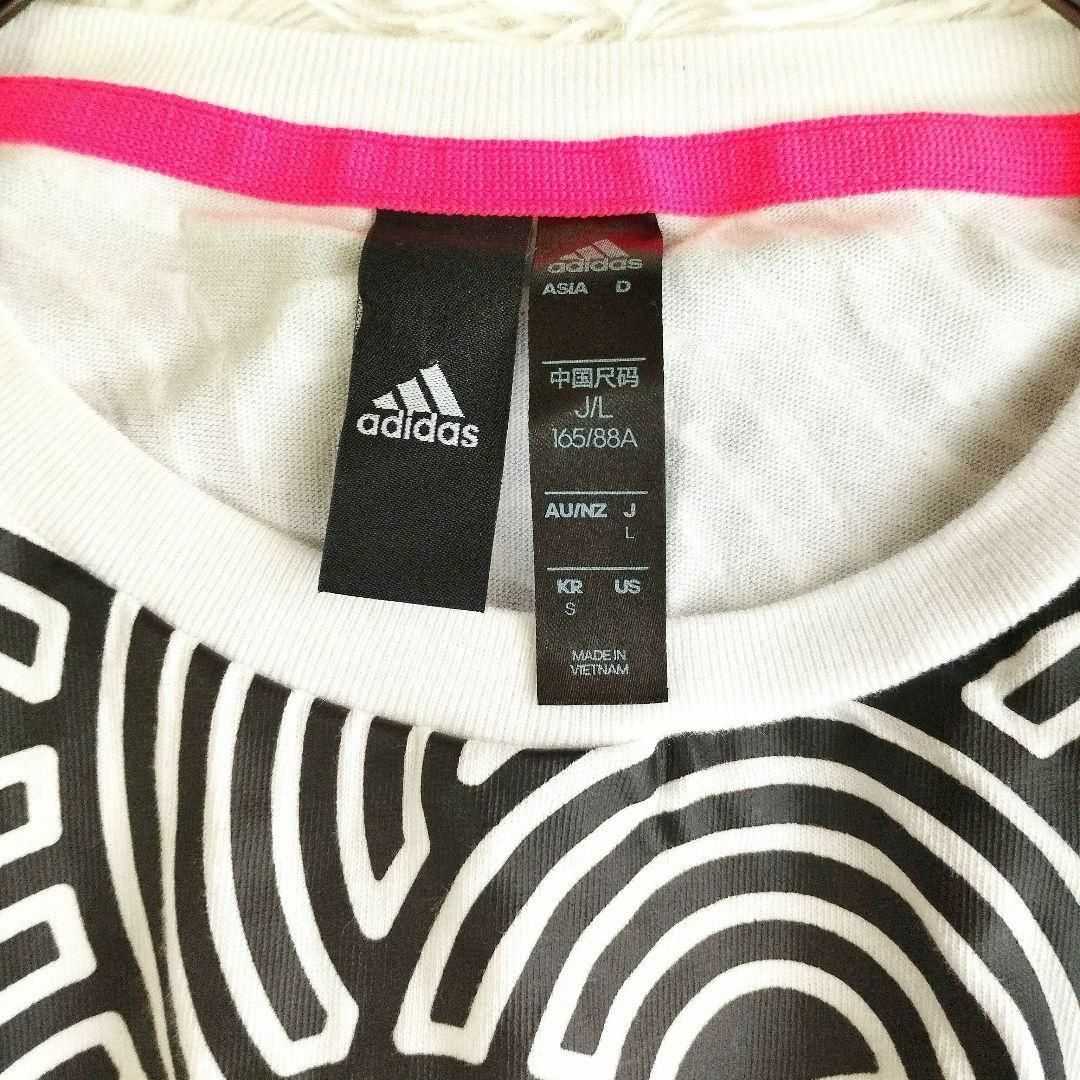 adidas(アディダス)のadidas 高橋理子コラボ　アディダスTシャツ　Lサイズ レディースのトップス(Tシャツ(半袖/袖なし))の商品写真