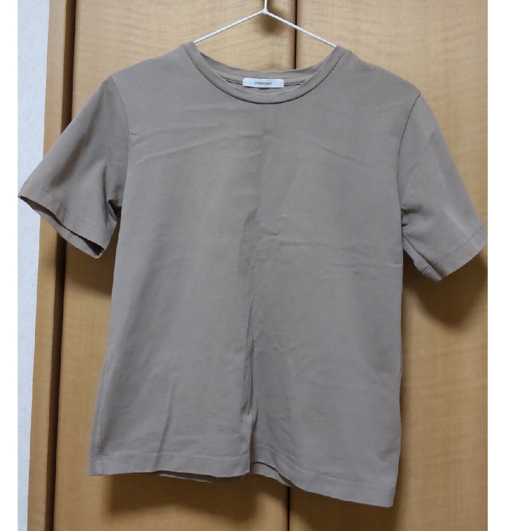 OPAQUE.CLIP(オペークドットクリップ)のOPAQUE　コットンTシャツ ベージュS レディースのトップス(Tシャツ(半袖/袖なし))の商品写真