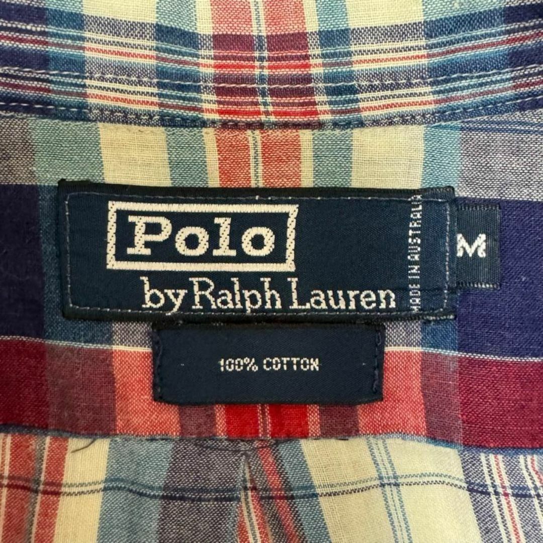 POLO RALPH LAUREN(ポロラルフローレン)の刺繍ロゴ　ラルフローレン 半袖シャツ BDシャツ チェック柄 メンズのトップス(シャツ)の商品写真