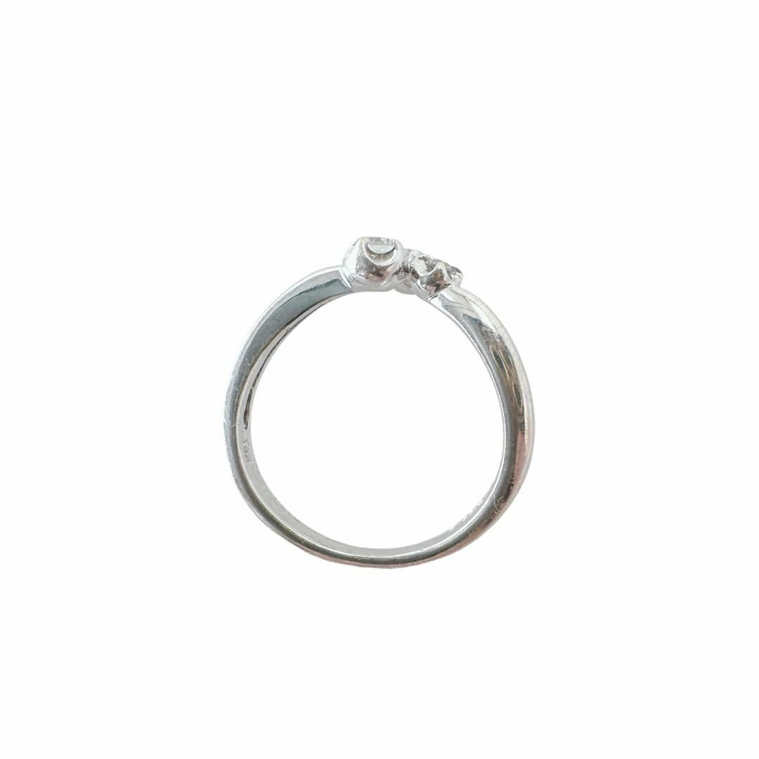 Vendome Aoyama(ヴァンドームアオヤマ)の【Vendome】K18　ダイヤモンドリング　7号　シルバー　レディース　指輪 レディースのアクセサリー(リング(指輪))の商品写真