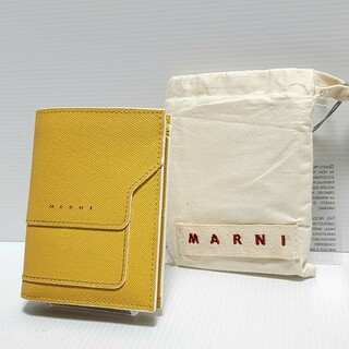 マルニ(Marni)のMARNI マルニ コンパクトウォレット 二つ折り サフィアーノ ベージュ(財布)