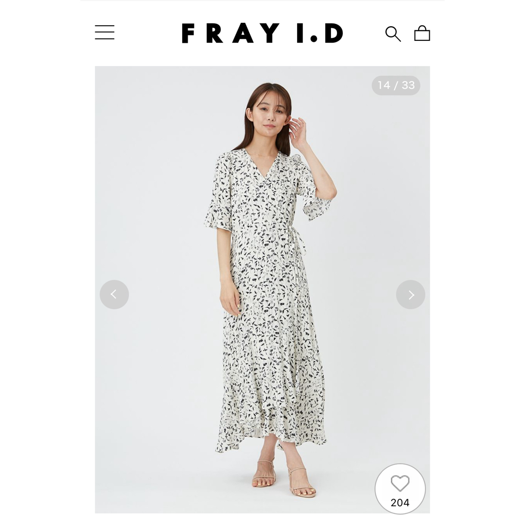 FRAY I.D(フレイアイディー)のFRAY I.D フレイアイディー ヴィスコースプリントカシュクールワンピース レディースのワンピース(ロングワンピース/マキシワンピース)の商品写真