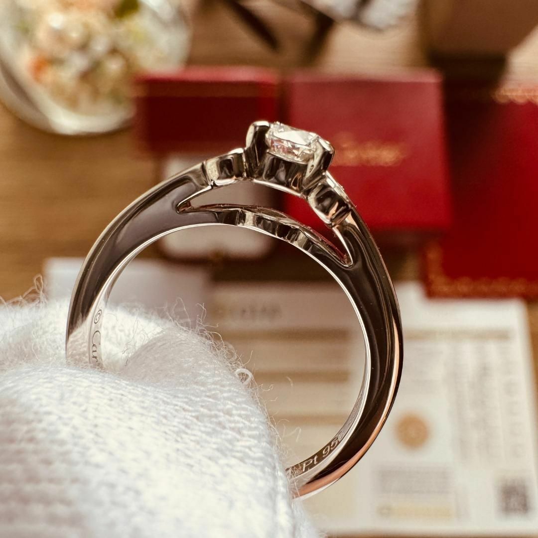 Cartier(カルティエ)の◇カルティエ◇バレリーナ ダイヤ リング Pt950 4.1g 0.24 VS1 レディースのアクセサリー(リング(指輪))の商品写真