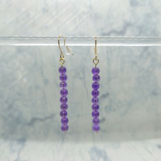 No.96　アメジストのロングピアス(ピアス)