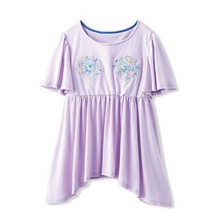 フェリシモ(FELISSIMO)のおうちで人魚姫気分 具殻を花柄アップリケで作ったフレアーTシャツ(シャツ)