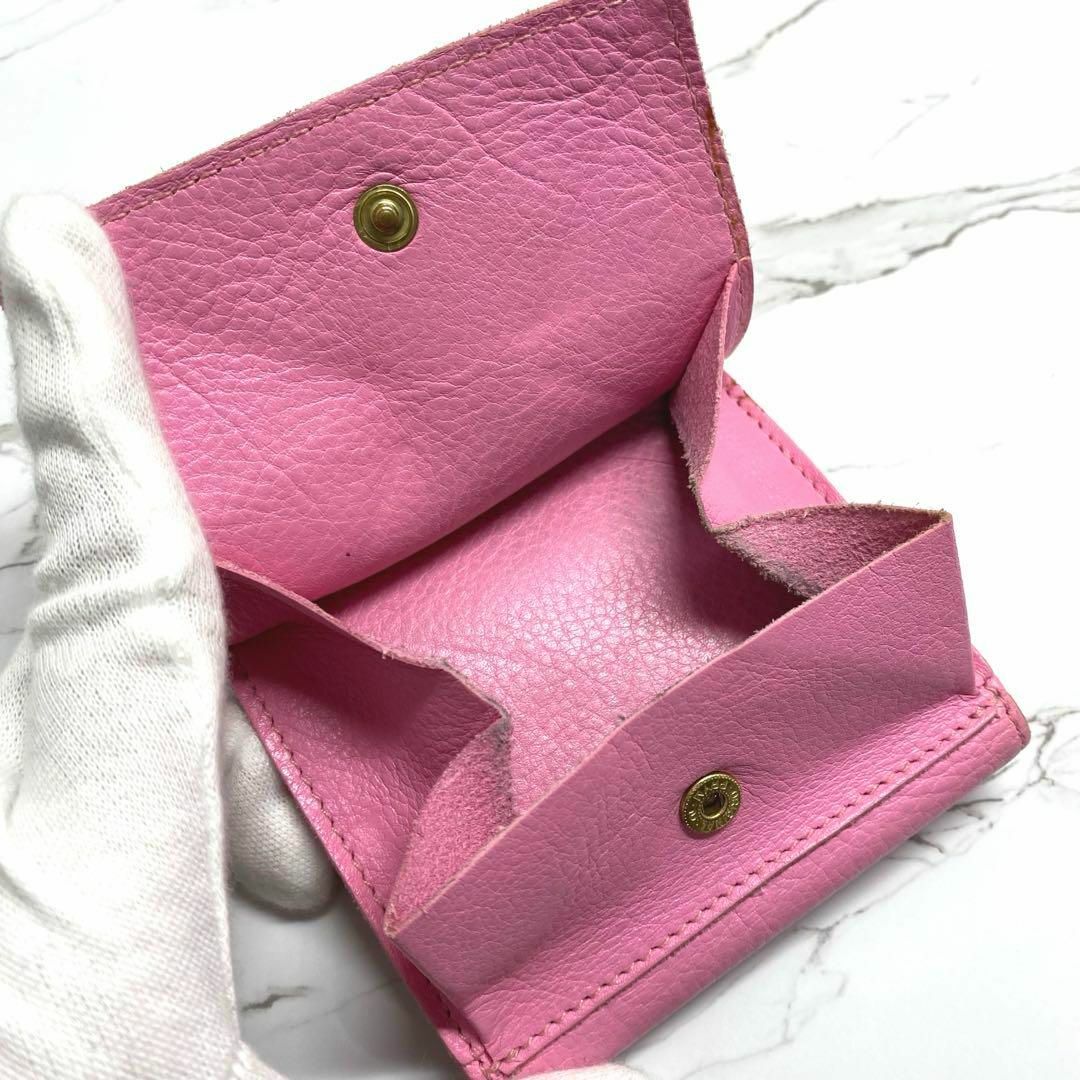 IL BISONTE(イルビゾンテ)の限定カラー✨️イルビゾンテ 二つ折り財布 2022SS ピンク バブルガム 春色 レディースのファッション小物(財布)の商品写真