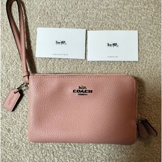 コーチ(COACH)の美品　コーチダブルファスナーポーチ(ポーチ)