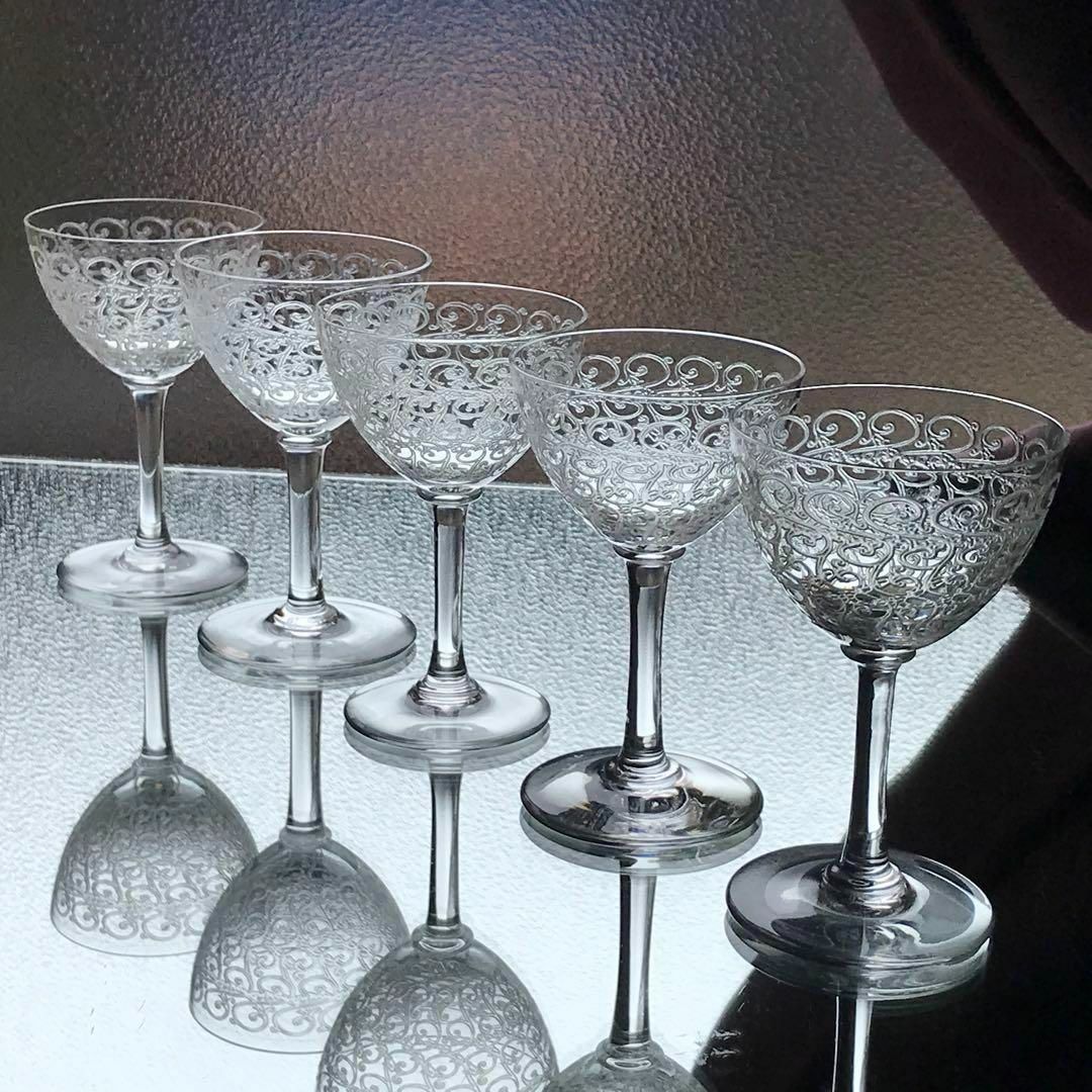 Baccarat(バカラ)の美しいオールドバカラBaccaratジョゼリンJosselinワイングラス♡5個 インテリア/住まい/日用品のキッチン/食器(グラス/カップ)の商品写真