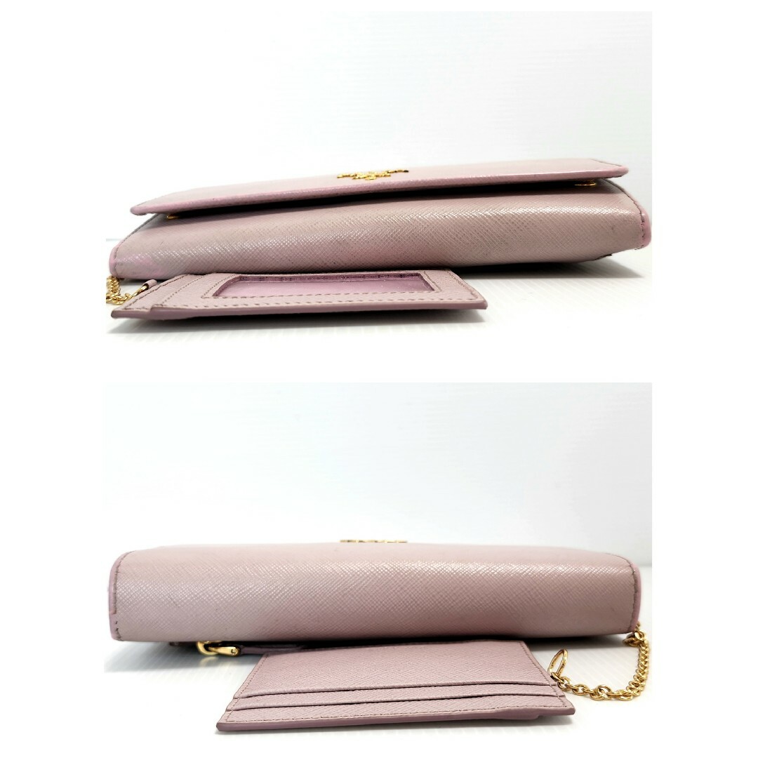 PRADA(プラダ)のPRADA プラダ 長財布 ラウンドファスナー サフィアーノ ピンク チェーン レディースのファッション小物(財布)の商品写真