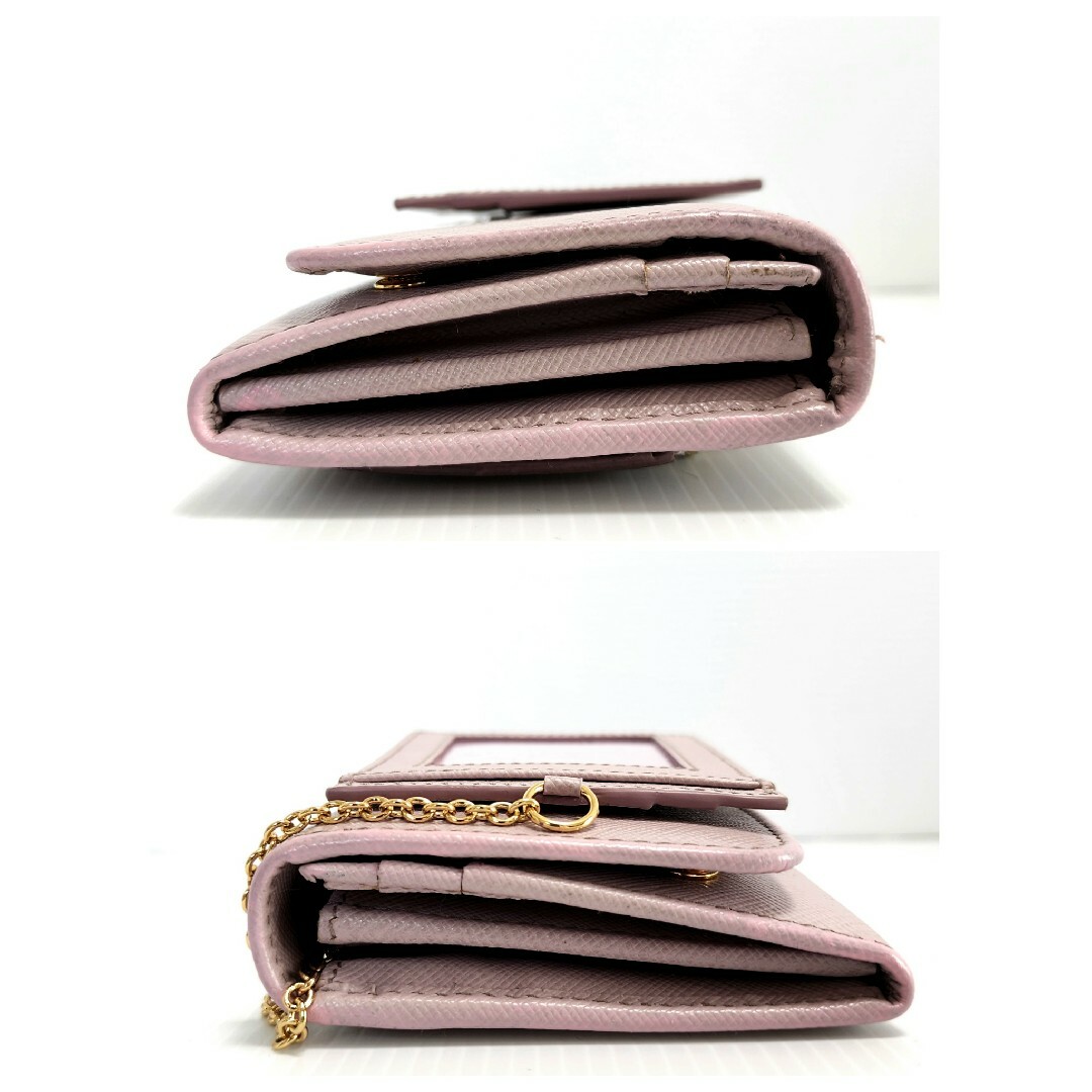 PRADA(プラダ)のPRADA プラダ 長財布 ラウンドファスナー サフィアーノ ピンク チェーン レディースのファッション小物(財布)の商品写真