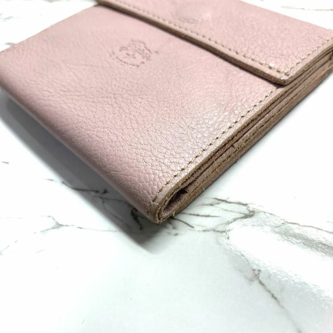 IL BISONTE(イルビゾンテ)の限定カラー✨️イルビゾンテ 二つ折り財布 ピオニア ピンク 春色 パステルカラー レディースのファッション小物(財布)の商品写真
