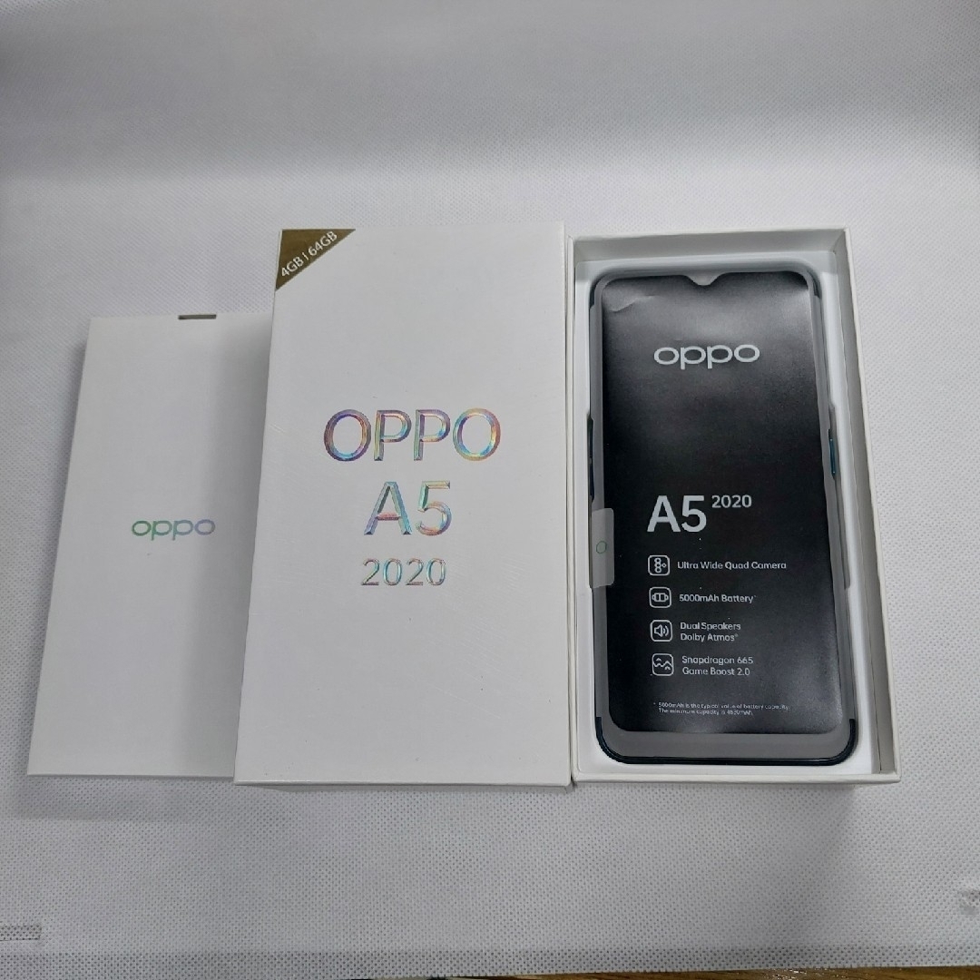 OPPO A5 2020（CPH1943・グリーン）simフリー版 スマホ/家電/カメラのスマートフォン/携帯電話(スマートフォン本体)の商品写真
