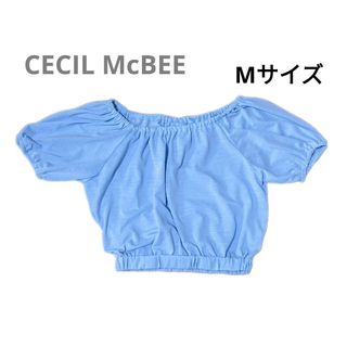 セシルマクビー(CECIL McBEE)のセシルマクビー　半袖　トップス　水色　Mサイズ(シャツ/ブラウス(半袖/袖なし))