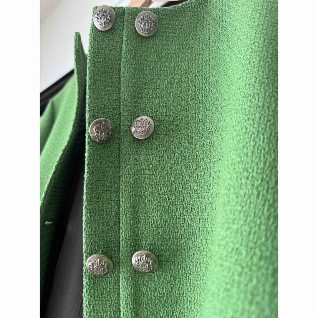 bluelea ボタンツイードジャケット レディースのジャケット/アウター(ノーカラージャケット)の商品写真