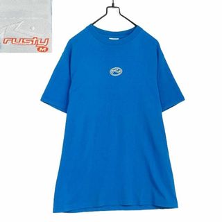 ラスティ(RUSTY)のアメリカ製 オールドサーフ スケートTシャツ ラスティ USA 半袖 M 青(Tシャツ/カットソー(半袖/袖なし))