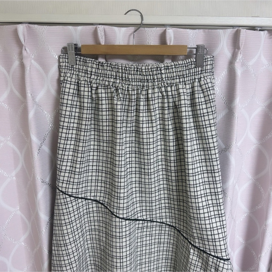 GRL(グレイル)のGRL ツイードレザーパイピングロングスカート【tu433】 レディースのスカート(ロングスカート)の商品写真