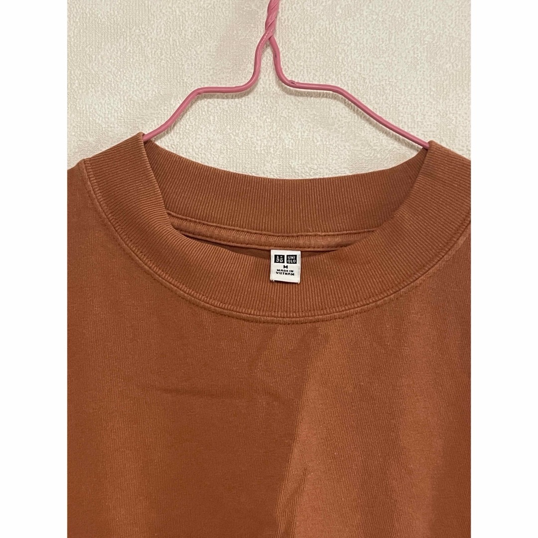 UNIQLO(ユニクロ)のUNIQLO ユニクロ オレンジTシャツ M 無地 レディースのトップス(Tシャツ(半袖/袖なし))の商品写真