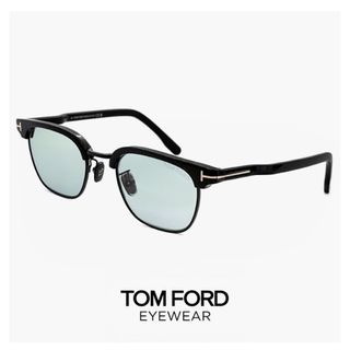 トムフォード(TOM FORD)の【新品】 トムフォード サングラス TF1119-D 01a ライトカラー 薄い色 レンズ uvカット 日本企画 TOM FORD tomford FT1119-D/S tf1119D ft1119d ブロー サーモント型 アジアンフィット メンズ レディース ユニセックス モデル ライト スモーク グリーン(サングラス/メガネ)