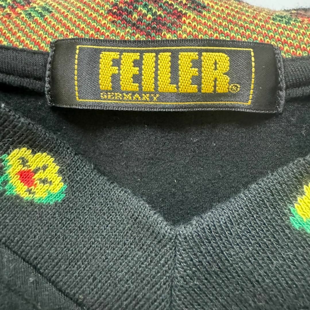 FEILER(フェイラー)のFEILER フェイラーカットソー　黒　レディース　フリーサイズ　半袖　テンセル レディースのトップス(カットソー(半袖/袖なし))の商品写真