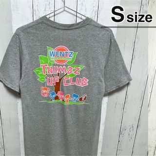 USA古着　Tシャツ　S　グレー　プリント　ロゴ　PORT & COMPANY(Tシャツ/カットソー(半袖/袖なし))