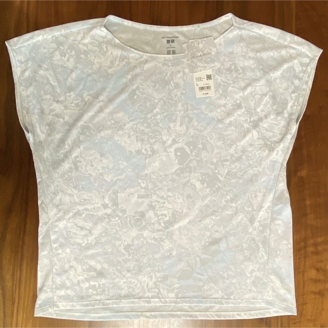 UNIQLO(ユニクロ)のユニクロ ドライEXプリントクルーネックT（Rei Nakanishiコラボ）L レディースのトップス(Tシャツ(半袖/袖なし))の商品写真