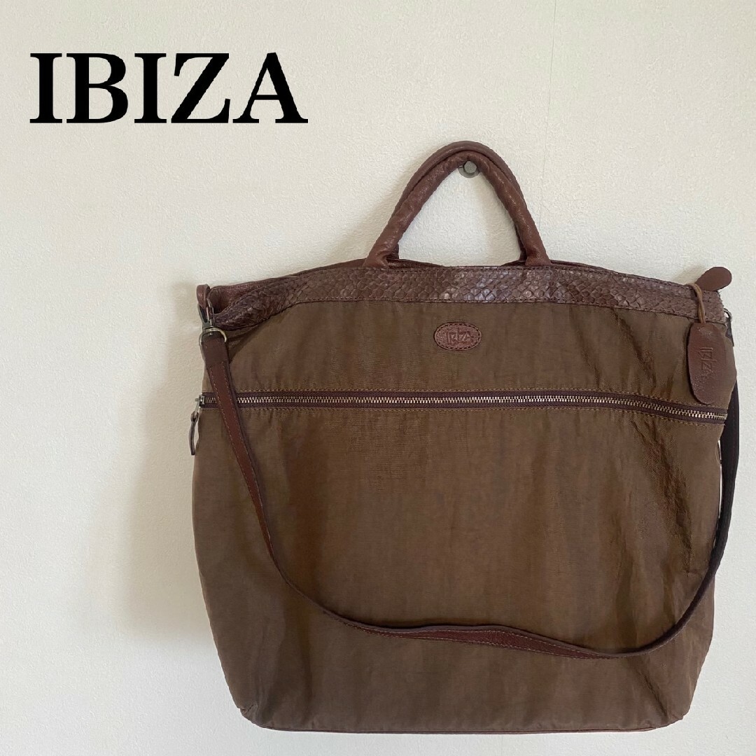 IBIZA(イビザ)の美品★IBIZA  パイソン+ナイロン　2wayバック レディースのバッグ(ハンドバッグ)の商品写真