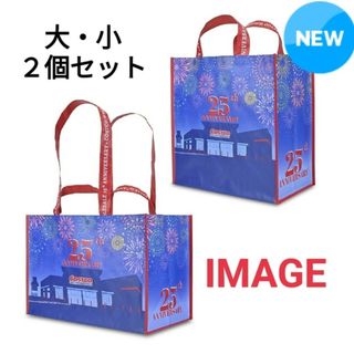 コストコ ショッピングバッグ25周年記念デザイン２枚セット（大５６ｌ+小４２ｌ）