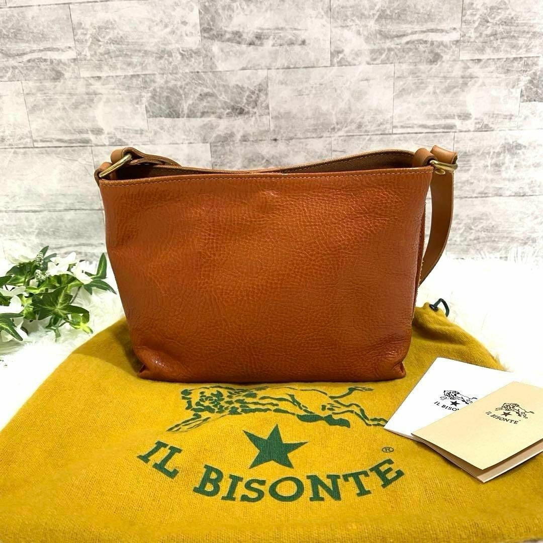 IL BISONTE(イルビゾンテ)の【現行品】IL BISONTE ショルダー クロスボディバッグ レザー  美品 レディースのバッグ(ショルダーバッグ)の商品写真