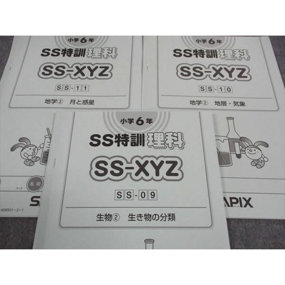 SAPIX 小6年 SS特訓 理科 SS-XYZ 化学/生物/地学/他 全11回フル