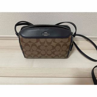 COACHネイビーチェックミニショルダー