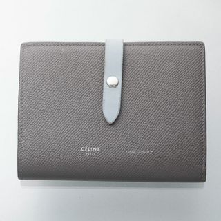 celine - K3787M セリーヌ ミディアム ストラップ 本革 バイカラー 二つ折 財布