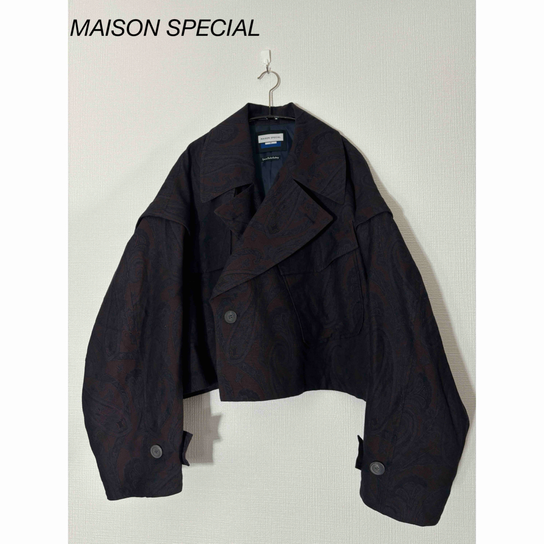 MAISON SPECIAL(メゾンスペシャル)のMAISON SPECIAL  2WAY ペイズリーショートジャケット メンズのジャケット/アウター(テーラードジャケット)の商品写真