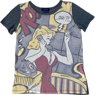 Lois CRAYON - 美品☆ロイスクレヨンLois CRAYON　アメコミプリントTシャツグレーM☆