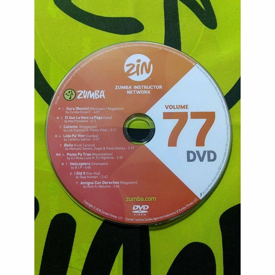 Zumba(ズンバ)のZUMBA　ズンバ　ZIN77　CD＆DVD　インストラクター専用 エンタメ/ホビーのDVD/ブルーレイ(スポーツ/フィットネス)の商品写真