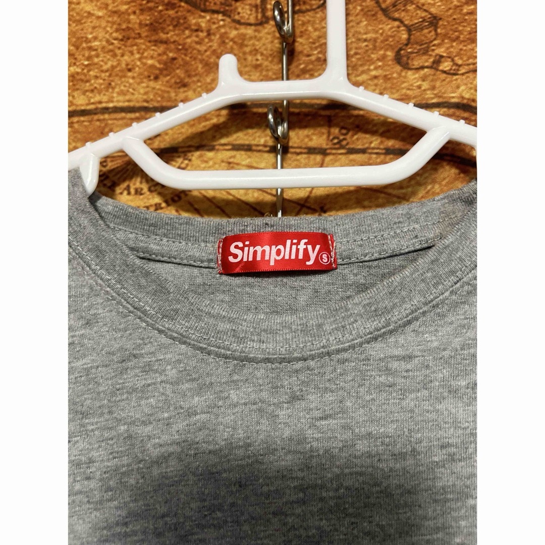 ♣︎Simplify シンプリファィ 長袖Tシャツ Sサイズ グレー♣︎ メンズのトップス(シャツ)の商品写真